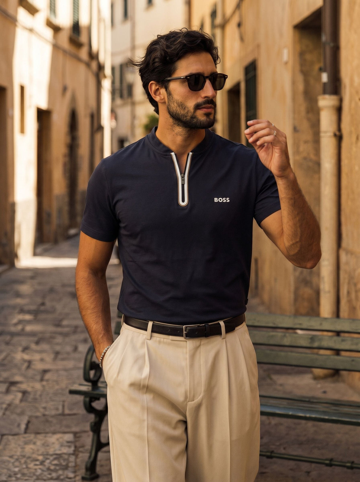 Camiseta 921082 Basica Azul Oscuro para hombre