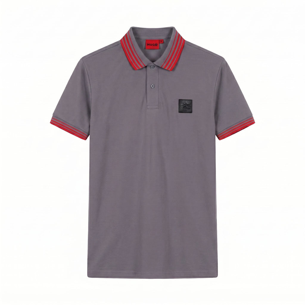 Camiseta 918022 Tipo Polo Gris Oscuro para hombre