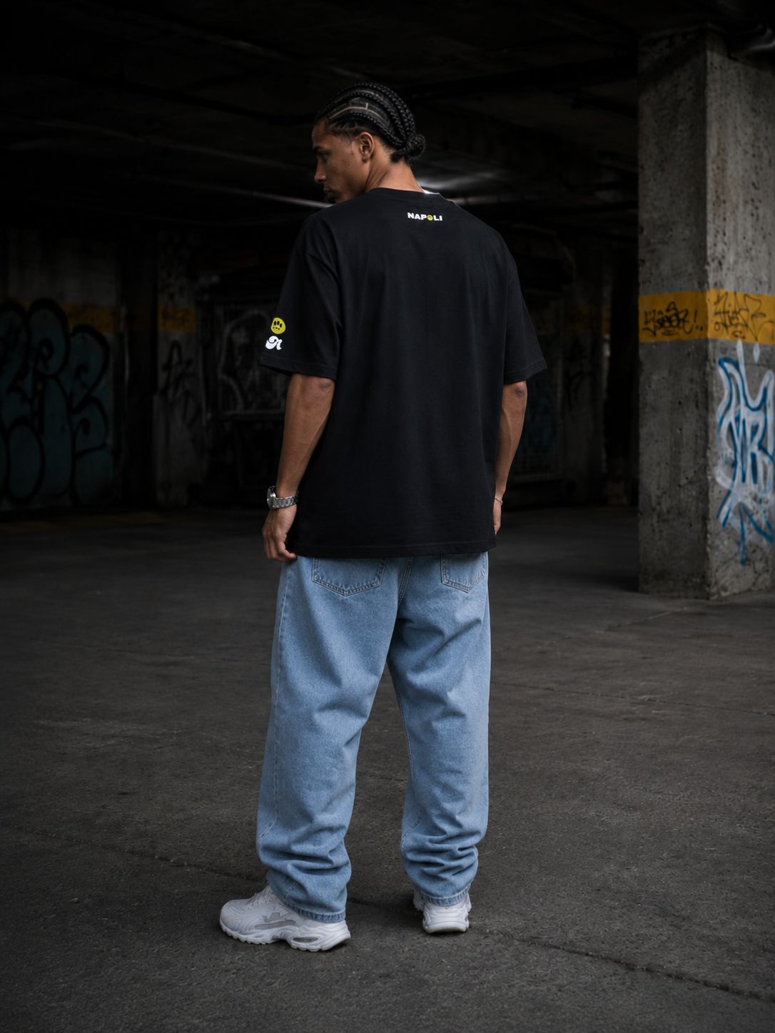 Camiseta 881199 Oversize Negro para hombre