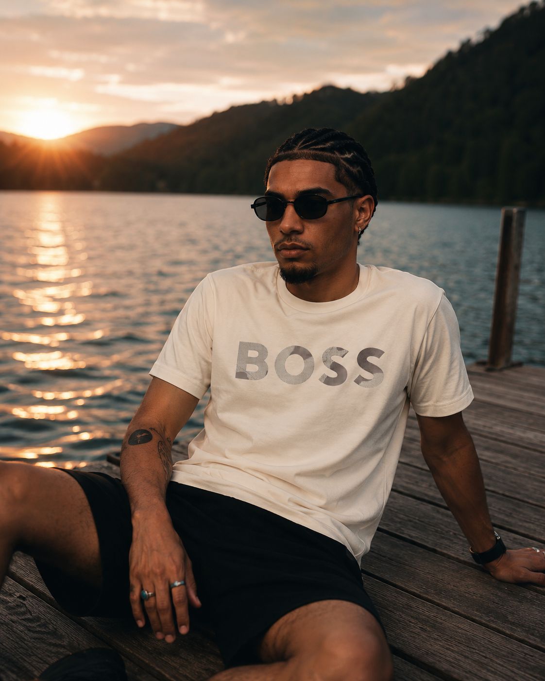 Camiseta 921044 Básica Crema para hombre