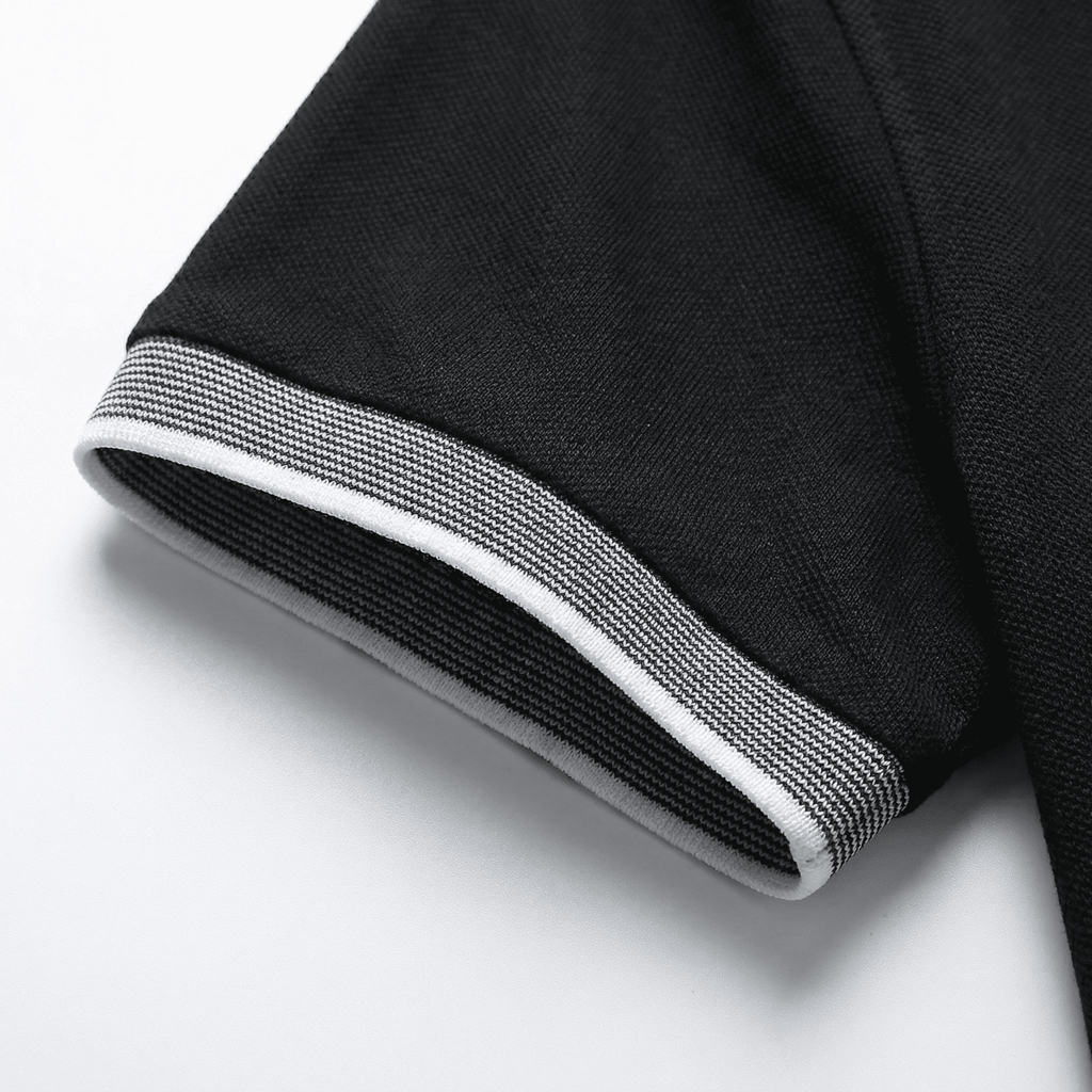 Camiseta 185017 Tipo Polo Negra Para Hombre