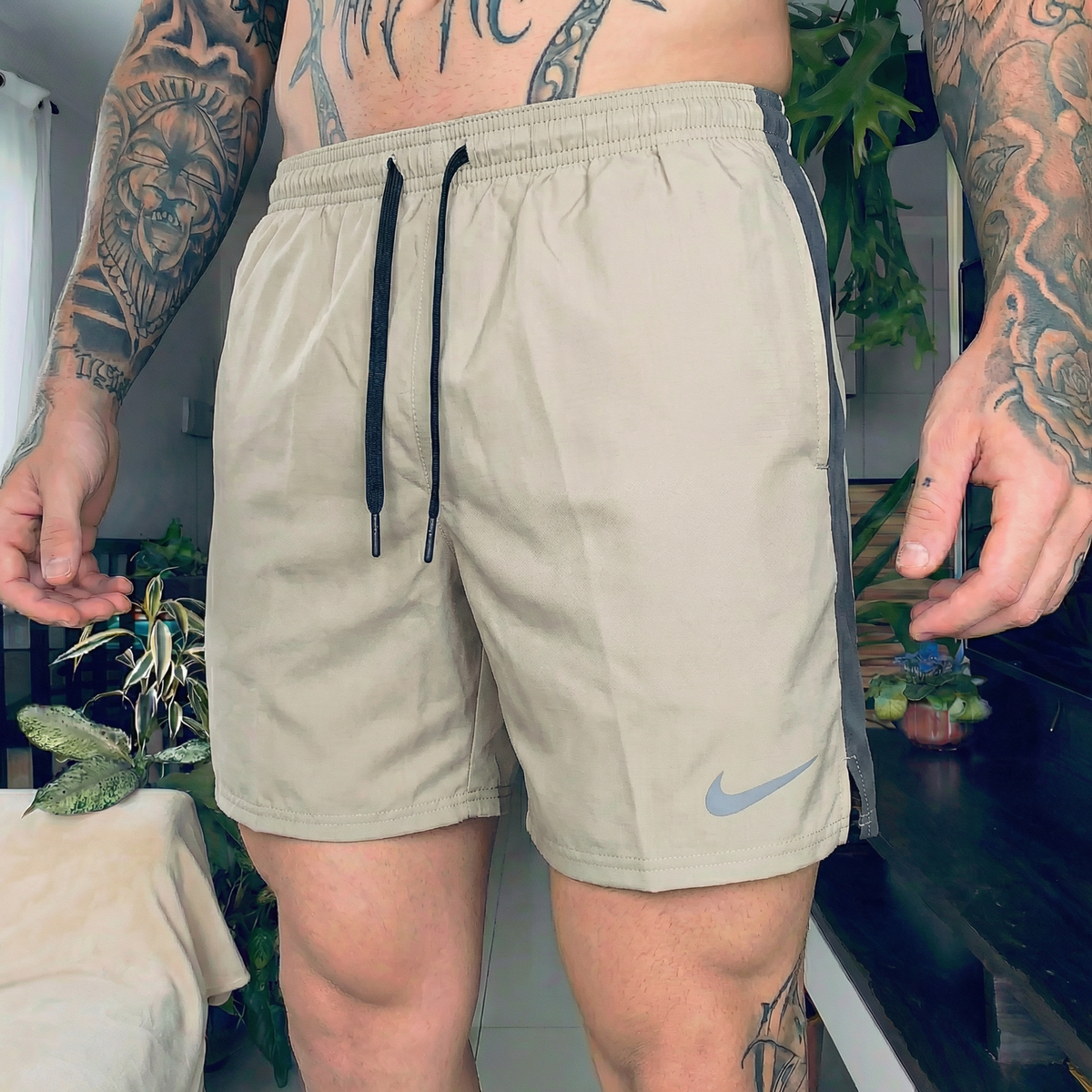 Pantaloneta Deportiva Crema Para Hombre Ref. PAN10 V2