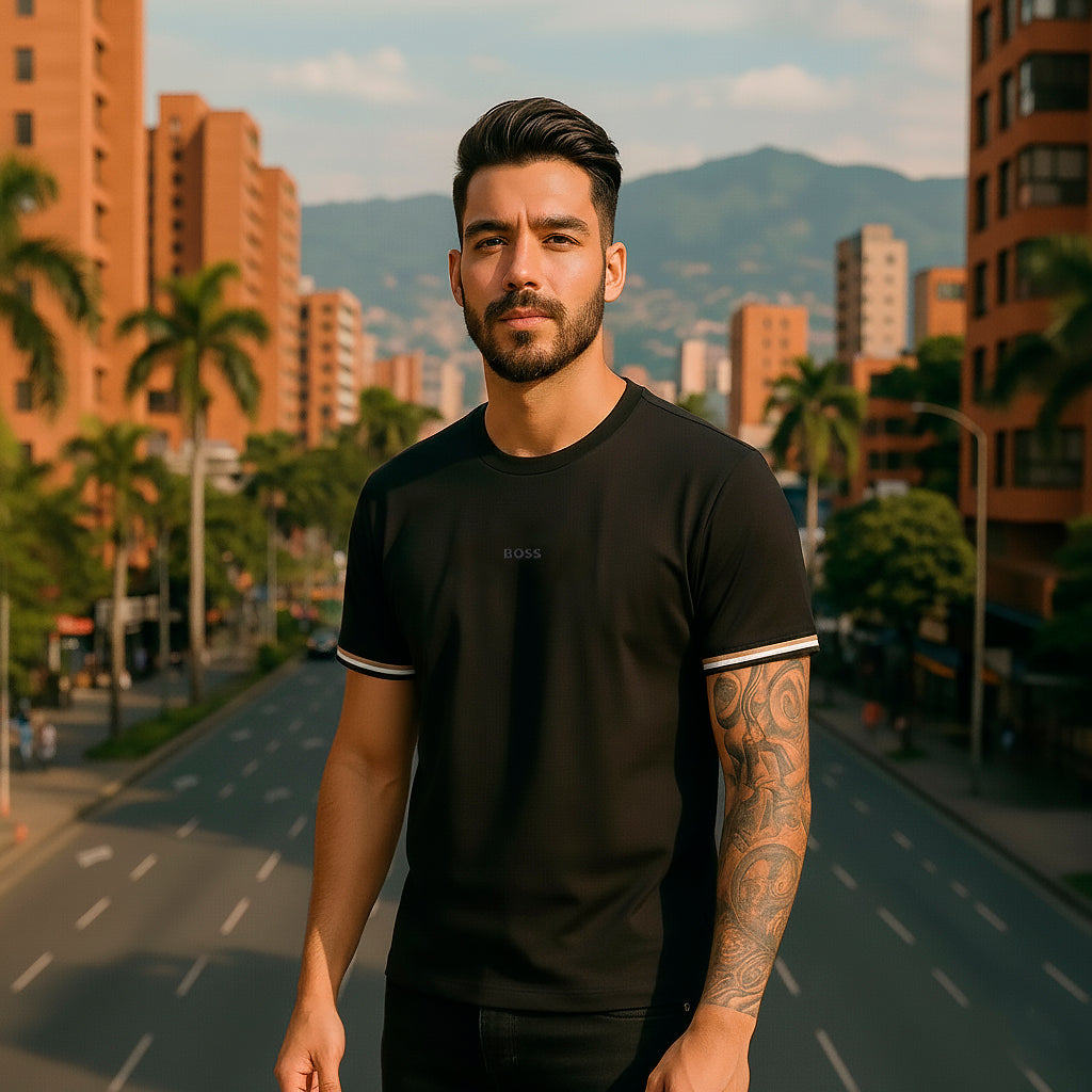 Camiseta 786658 Básica Negra Para Hombre
