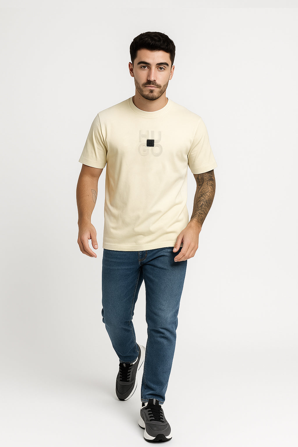 Camiseta 786878 Estampada Crema Para Hombre