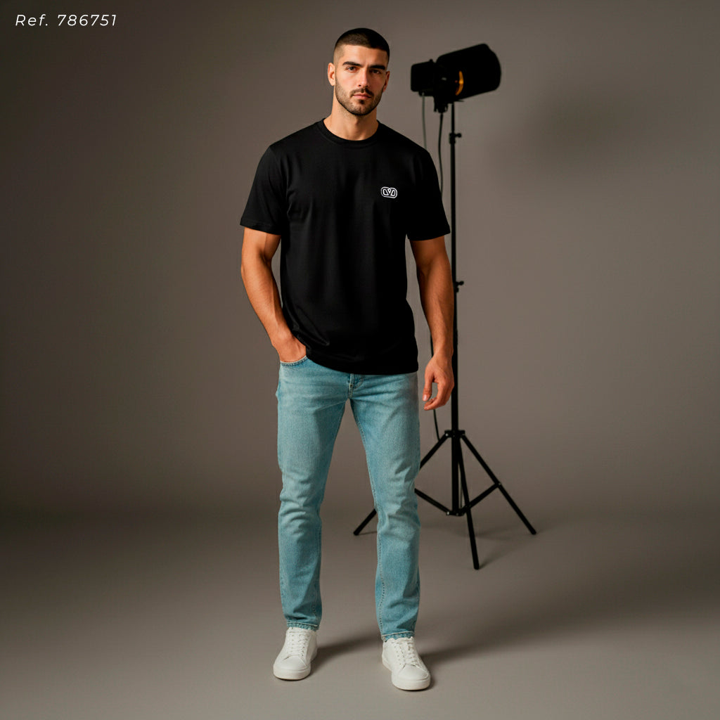 Camiseta 786751 Básica Negra Para Hombre