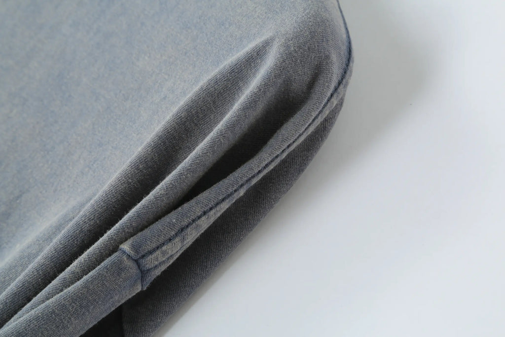 Camiseta 528001 Oversize Pickling Gris Azul Para Hombre