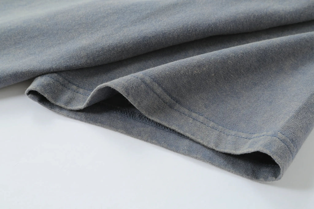 Camiseta 528001 Oversize Pickling Gris Azul Para Hombre