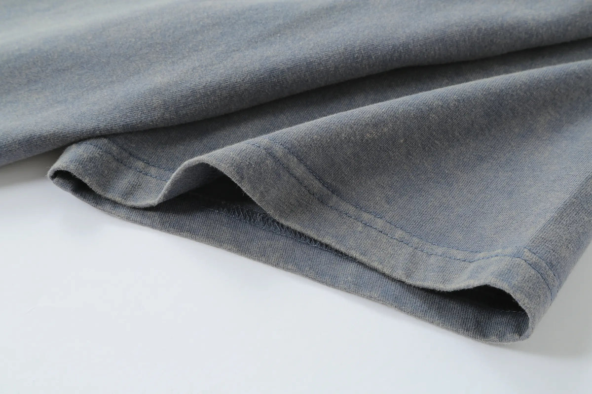 Camiseta 528001 Oversize Pickling Gris Azul Para Hombre