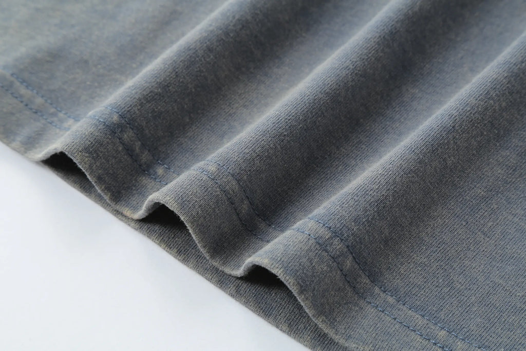 Camiseta 528001 Oversize Pickling Gris Azul Para Hombre