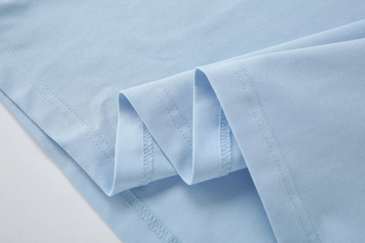 Camiseta 66632 Básica Azul Claro Para Hombre